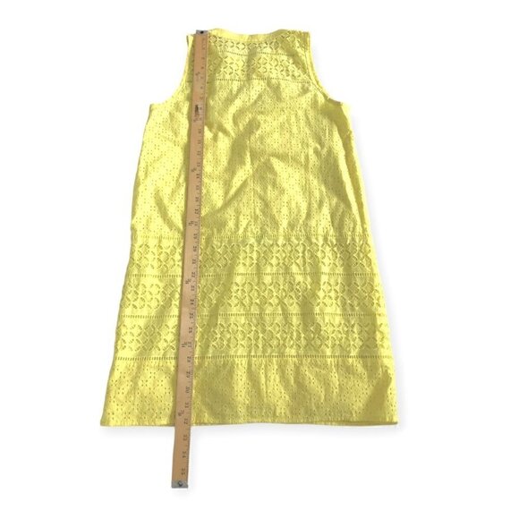 Loft yellow cotton eyelet sheath dress, size 8P - Picture 9 of 12